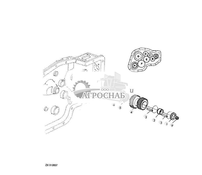 LENGTH-OF-CUT TRANSMISSION (SHAFT ''C'') (4-GEAR LOC TRANSMISSION) 